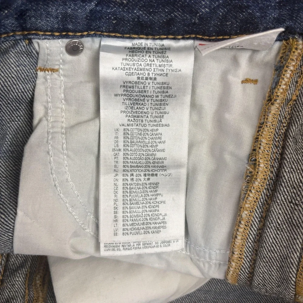 Diesel D-Rise-Zip-S Flare Jeans Mens 29x31 Blue Denim Neon Yellow Side Zips